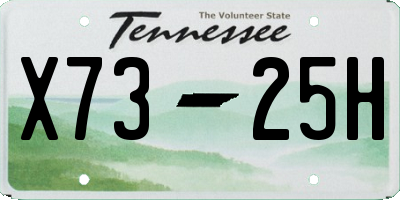 TN license plate X7325H