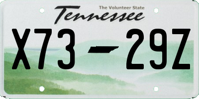 TN license plate X7329Z