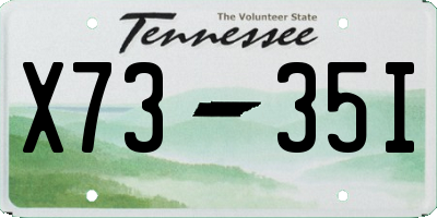 TN license plate X7335I