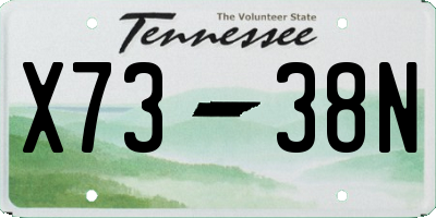 TN license plate X7338N
