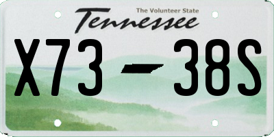 TN license plate X7338S