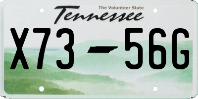TN license plate X7356G