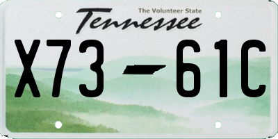 TN license plate X7361C