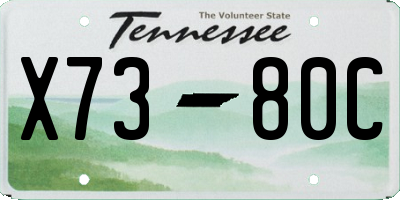 TN license plate X7380C