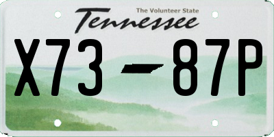 TN license plate X7387P