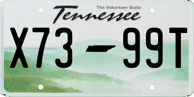 TN license plate X7399T
