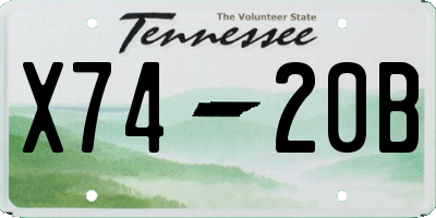 TN license plate X7420B