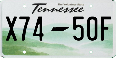TN license plate X7450F