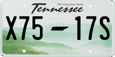 TN license plate X7517S