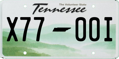 TN license plate X7700I