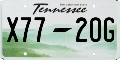 TN license plate X7720G
