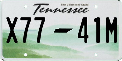 TN license plate X7741M