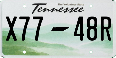 TN license plate X7748R