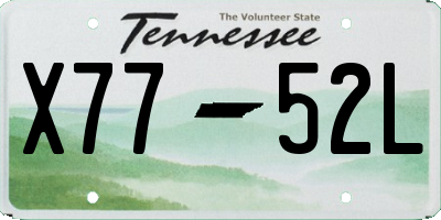 TN license plate X7752L