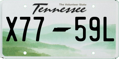 TN license plate X7759L
