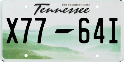 TN license plate X7764I