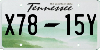 TN license plate X7815Y