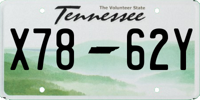 TN license plate X7862Y