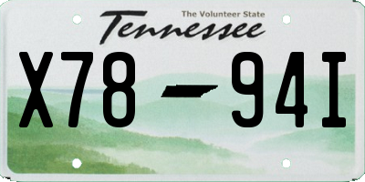 TN license plate X7894I