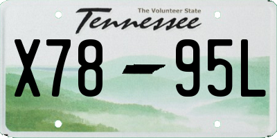 TN license plate X7895L