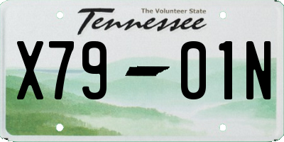 TN license plate X7901N