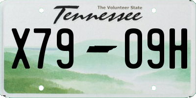 TN license plate X7909H