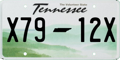 TN license plate X7912X