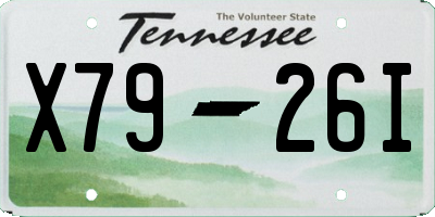 TN license plate X7926I
