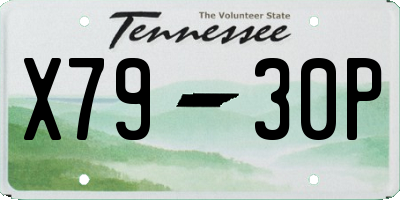 TN license plate X7930P