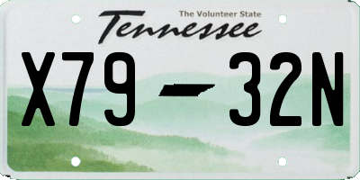 TN license plate X7932N