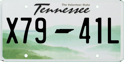 TN license plate X7941L