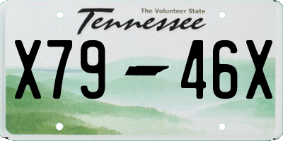 TN license plate X7946X