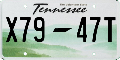 TN license plate X7947T