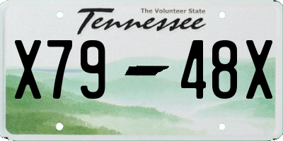TN license plate X7948X