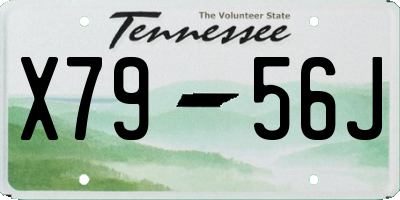 TN license plate X7956J