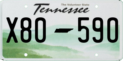 TN license plate X8059O