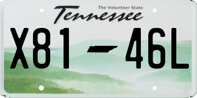 TN license plate X8146L