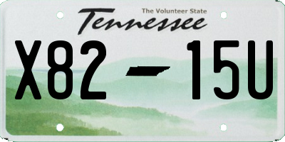 TN license plate X8215U