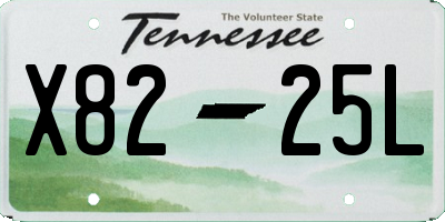 TN license plate X8225L