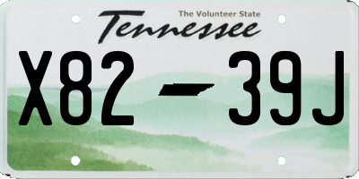 TN license plate X8239J