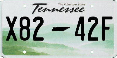 TN license plate X8242F
