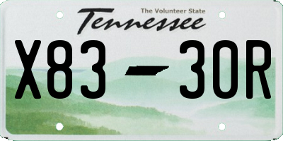 TN license plate X8330R