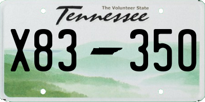 TN license plate X8335O