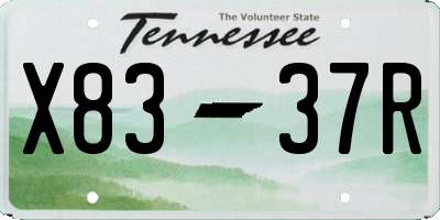 TN license plate X8337R
