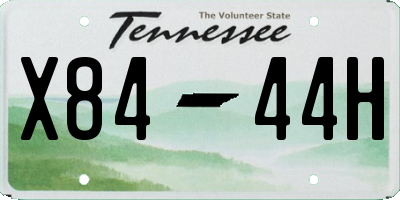 TN license plate X8444H