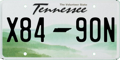 TN license plate X8490N