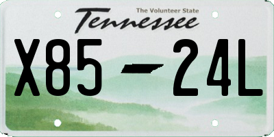 TN license plate X8524L
