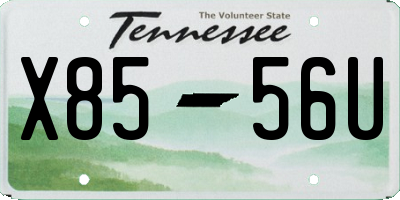 TN license plate X8556U