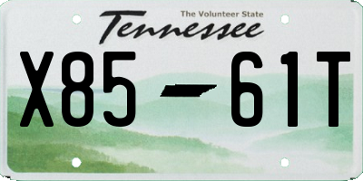 TN license plate X8561T