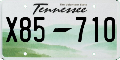 TN license plate X8571O
